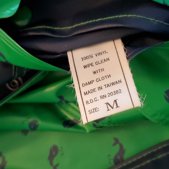 Vintage 80's Aqua Sheen whale raincoat - Picture 6 of 6